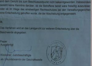 8月14日、シーゲン地方裁判所は、趙さんの国送還を発表しました。